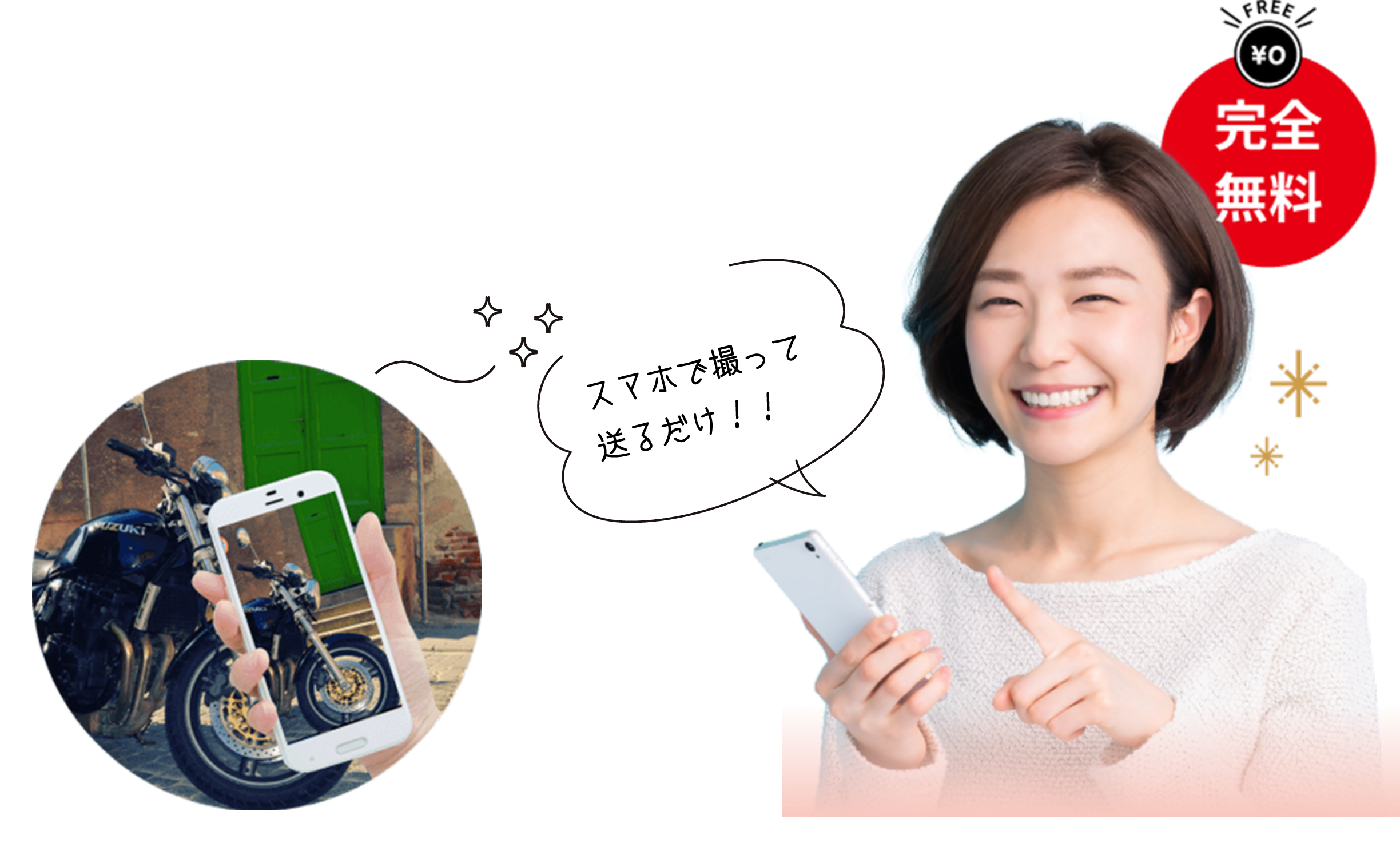 完全無料 スマホで撮って送るだけ