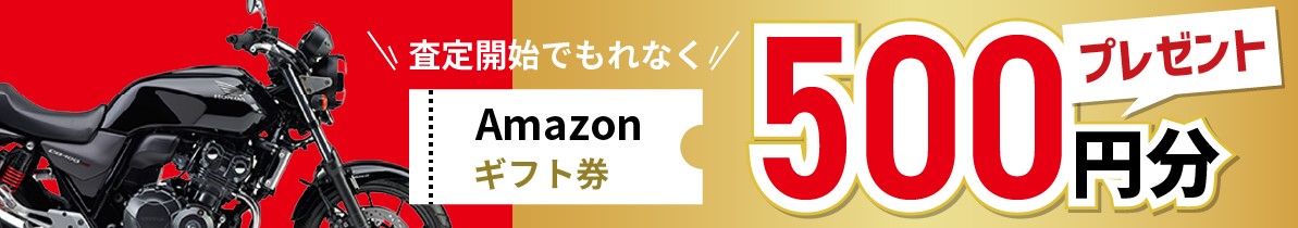 査定開始でもれなくAmazonギフト券500円分プレゼント!